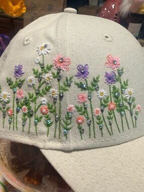 NE" Spring" Custom @blingqueendee w/Swarovski Chrystal  Embroidered Flowers